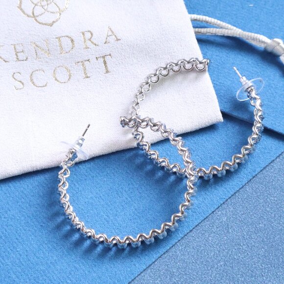 Kendra Scott Fallyn Hoop Earrings - Silver - Picture 2 of 2